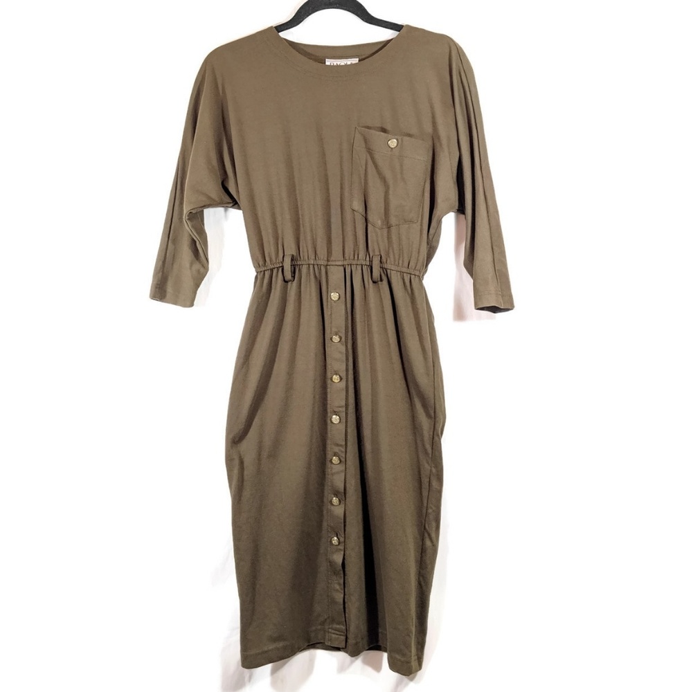 🥀Raoul army green quarter sleeve dress small